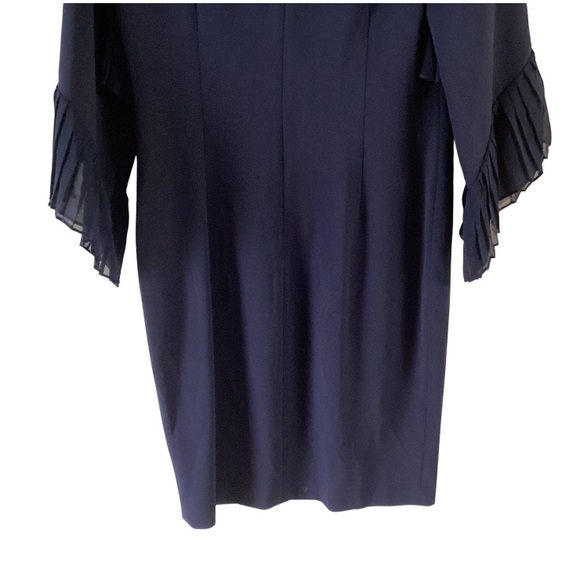 DKNY Pleated Bell Sleeve Sheath Dress 10 NWT - Picture 8 of 11